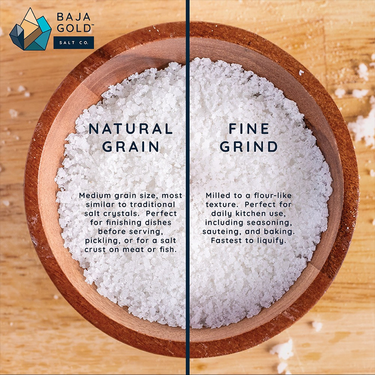 Baja Gold Mineral Sea Salt - Natural Grain 454g - Essential Remedy Co