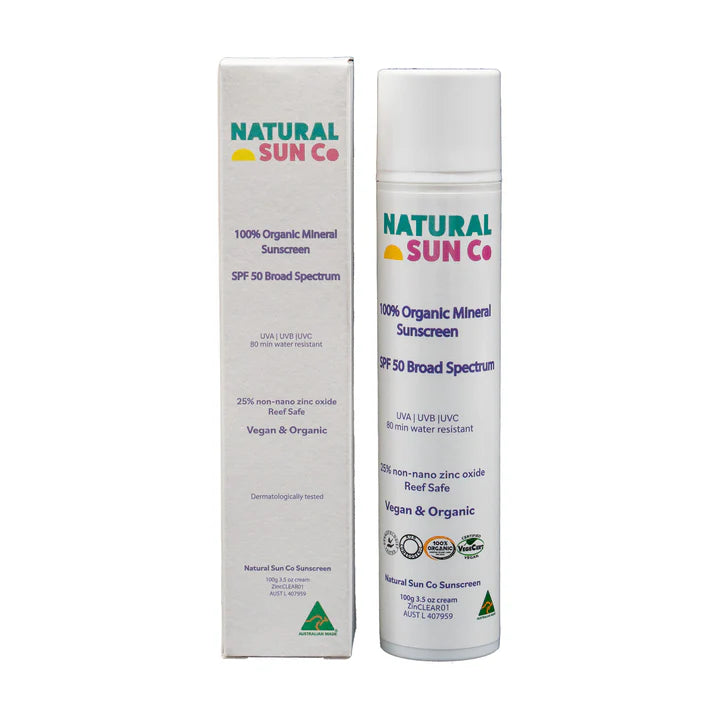Natural Sun Co - Organic Mineral Sunscreen SPF50 1 Pack