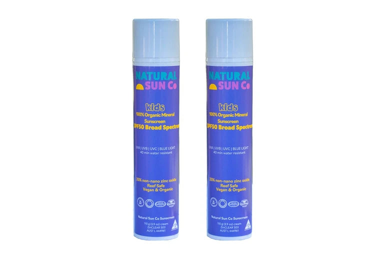 Natural Sun Co - Kids Organic Mineral Sunscreen SPF50 2 Pack
