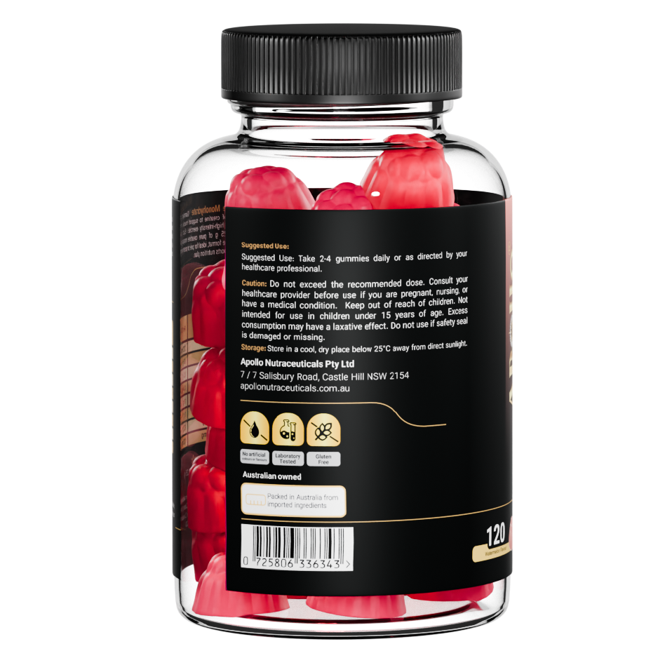 Apollo Nutraceuticals - Creatine Monohydrate Gummies (120 Gummies)