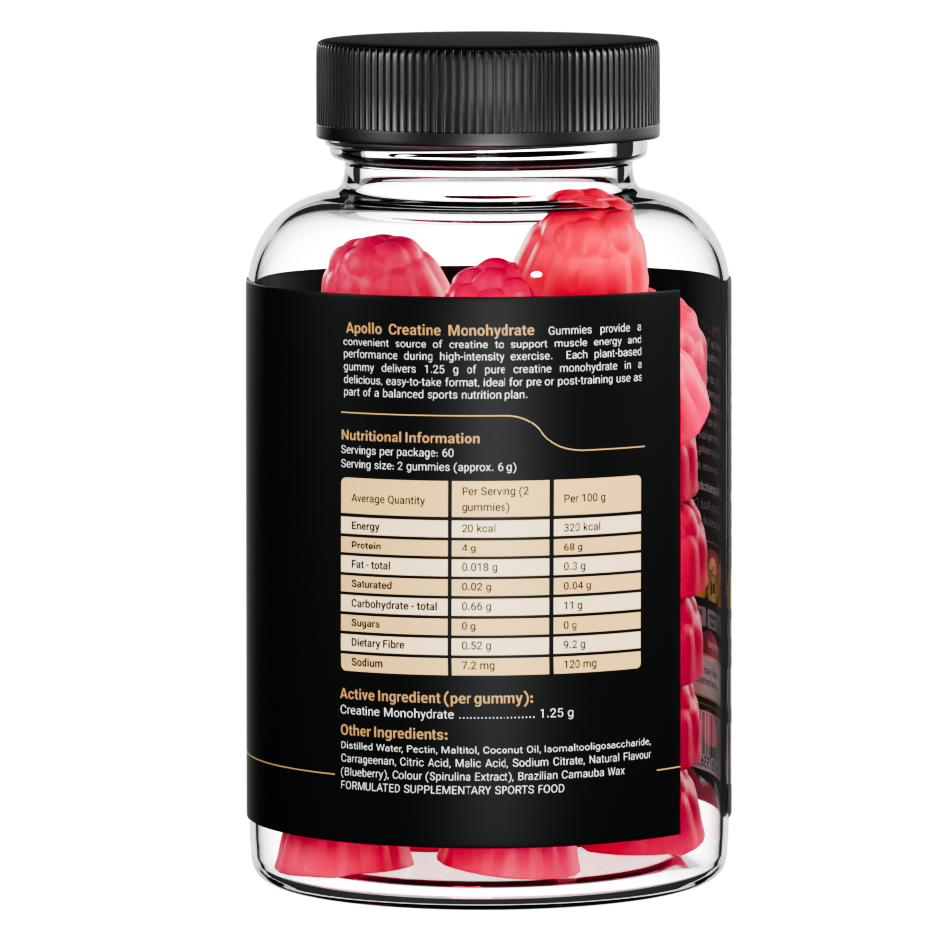 Apollo Nutraceuticals - Creatine Monohydrate Gummies (120 Gummies)