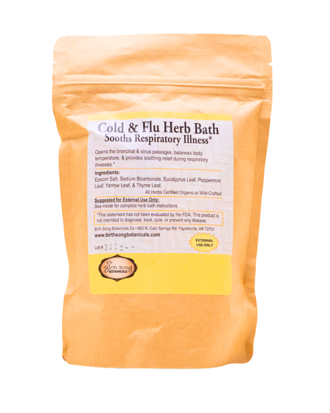 Birth Song Botanicals Cold & Flu Herb Bath Default Title
