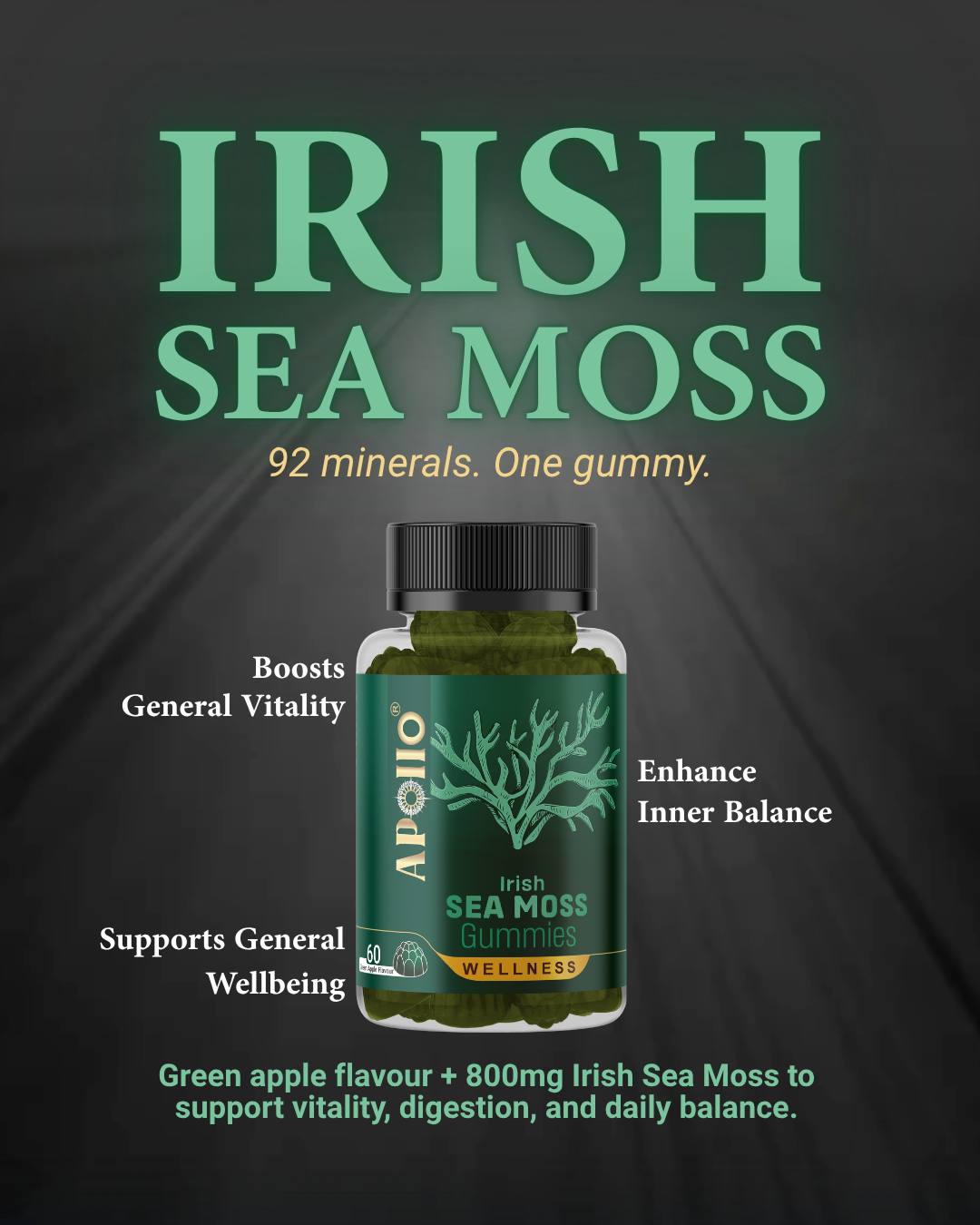 Apollo Nutraceuticals - Irish Sea Moss Gummies (60 Gummies) Default Title