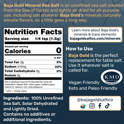 Baja Gold - Mineral Sea Salt Shaker 255g