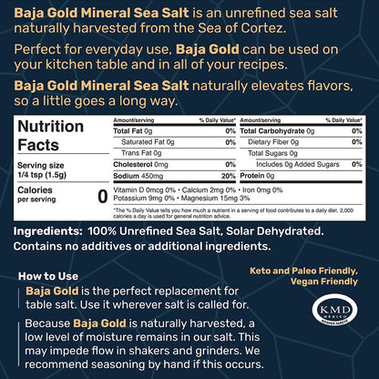 Baja Gold Mineral Sea Salt 454g