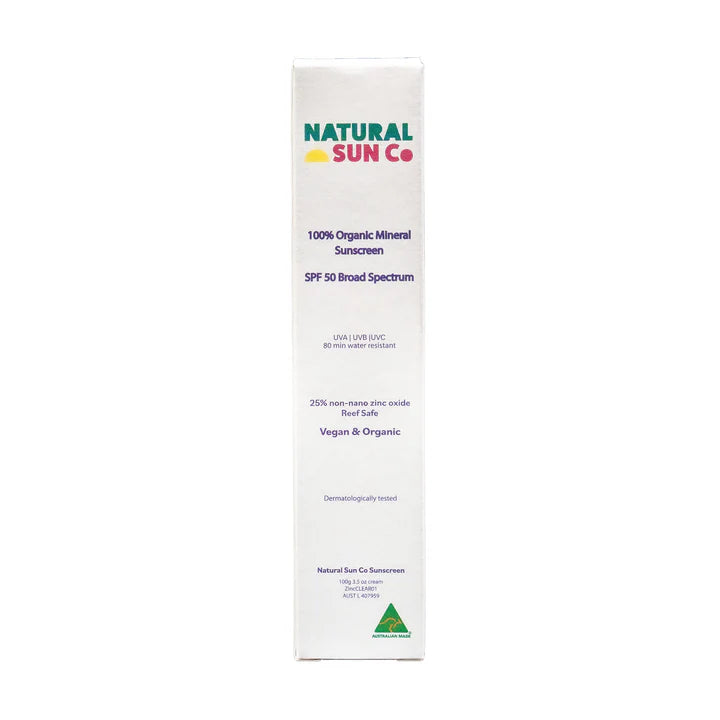 Natural Sun Co - Organic Mineral Sunscreen SPF50 1 Pack