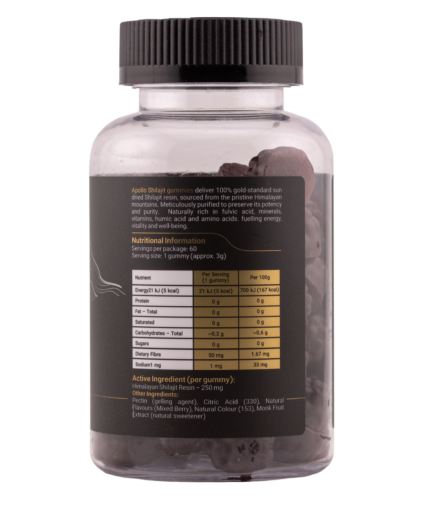 Apollo Nutraceuticals - Himalayan Shilajit Gummies (60 Gummies)