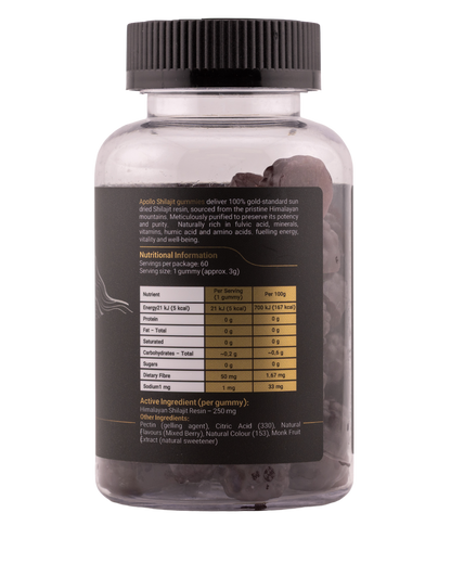 Apollo Nutraceuticals - Himalayan Shilajit Gummies (60 Gummies)