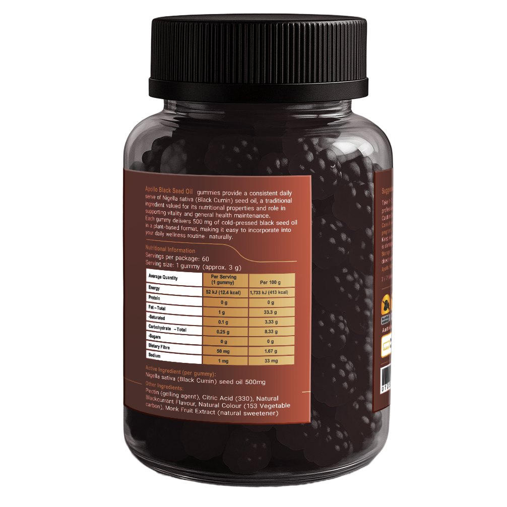 Apollo Nutraceuticals - Black Seed Oil Gummies (60 Gummies)