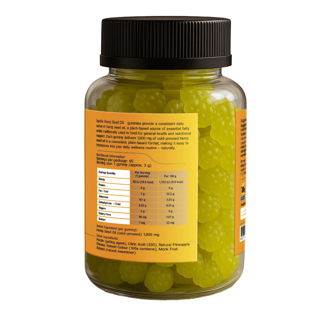 Apollo Nutraceuticals - Hemp Seed Oil Gummies (60 Gummies)