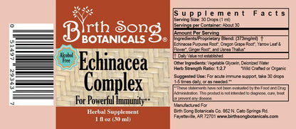 Birth Song Botanicals - Echinacea Complex - Essential Remedy Co