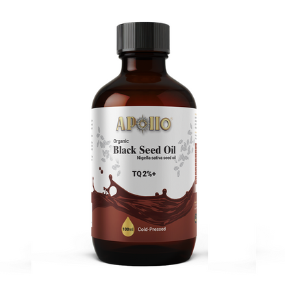 Apollo Nutraceuticals - Organic Black Seed Oil (Cold-Pressed) – TQ 2%+ 100ml