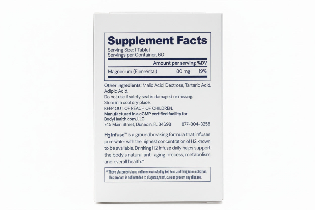BodyHealth - H2 Infuse - Molecular Hydrogen Tablets
