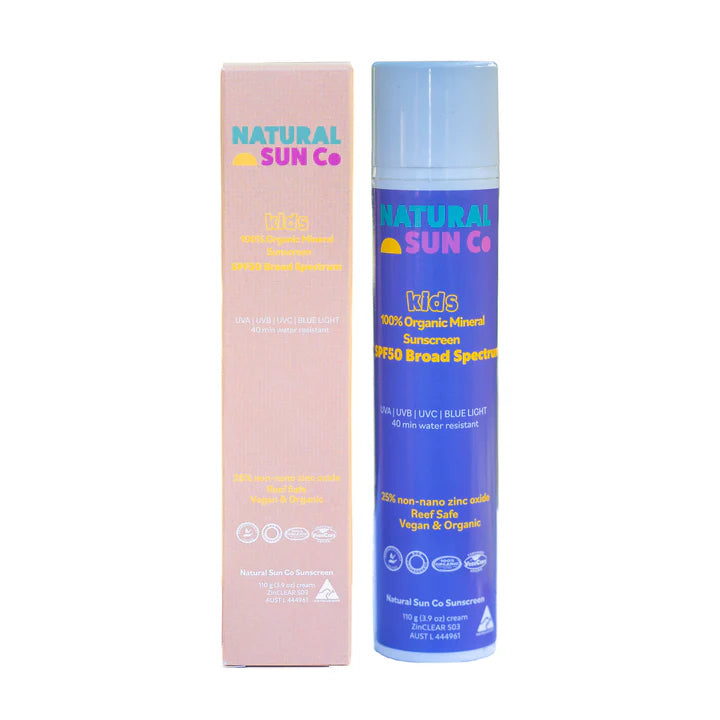 Natural Sun Co - Kids Organic Mineral Sunscreen SPF50 - Essential Remedy Co