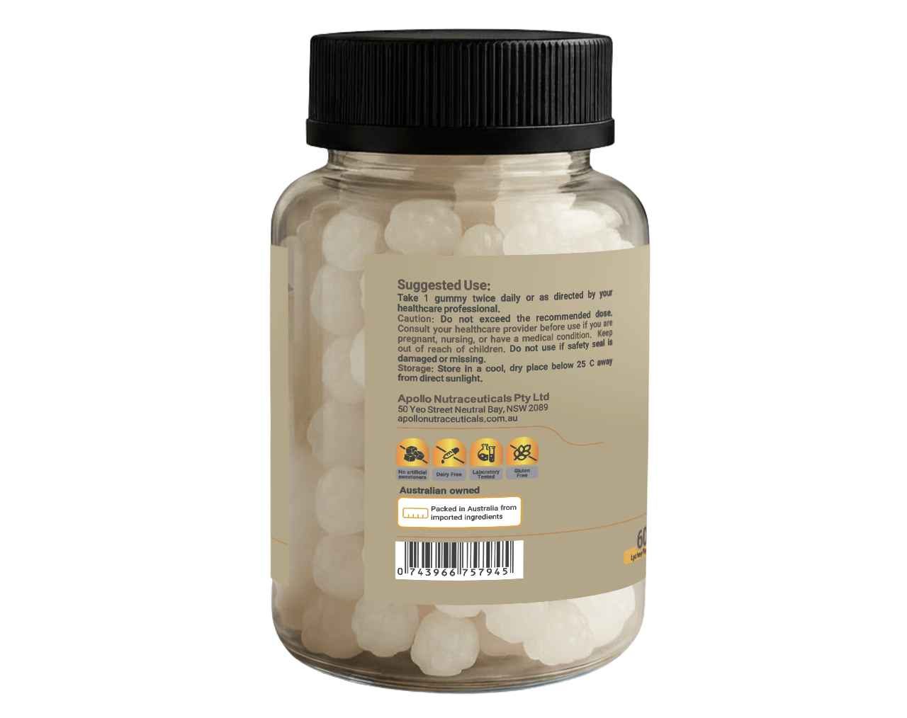 Apollo Nutraceuticals - Lion's Mane Gummies (60 Gummies)