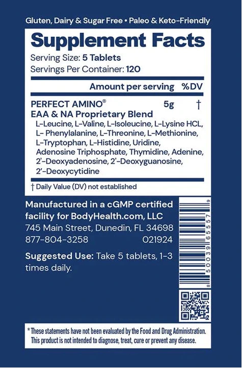 Perfect Amino® Tablets Non-Coated / 150 Tablets (30 Servings)