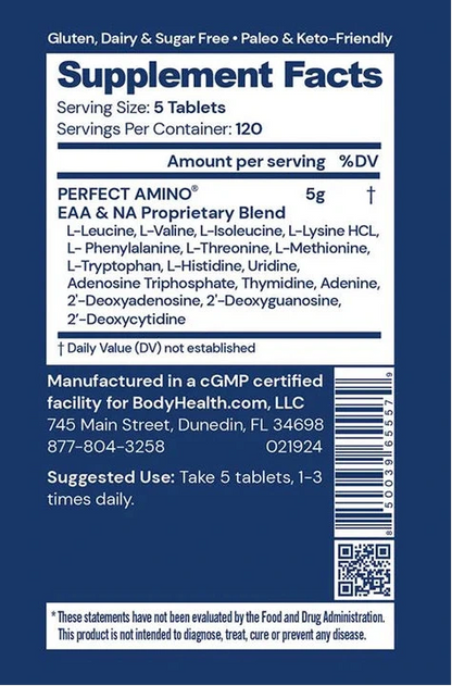 Perfect Amino® Tablets Non-Coated / 150 Tablets (30 Servings)