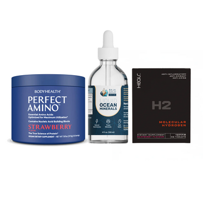 The Ultimate Stack – Perfect Amino® Powder, Liquid Minerals & H2 Tablets Strawberry / 30 Servings / Raspberry