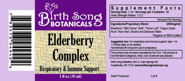 Birth Song Botanicals - Elderberry Complex - Essential Remedy Co