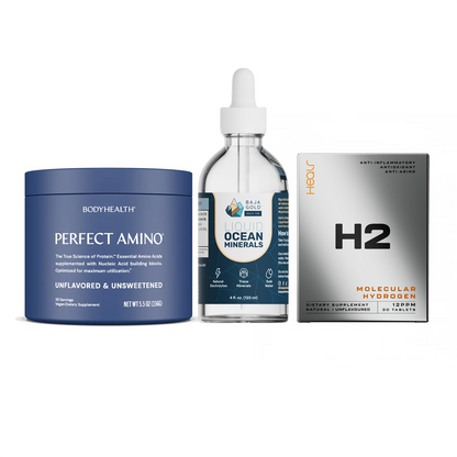 The Ultimate Stack – Perfect Amino® Powder, Liquid Minerals & H2 Tablets Unflavoured & Unsweetened / 30 Servings / Unflavoured