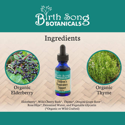 Birth Song Botanicals - Children's Respiratory Support - Essential Remedy Co