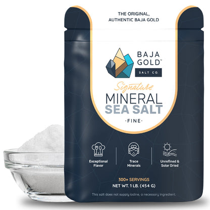 Baja Gold Mineral Sea Salt 454g Fine Grind